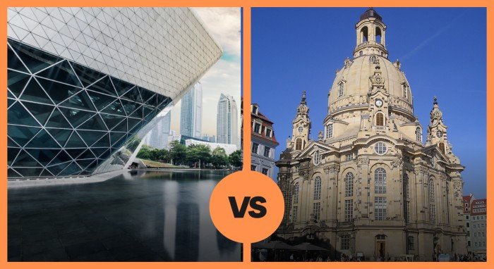 Futuristic vs Traditional Architecture